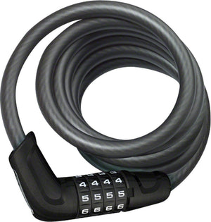 Abus Cable Locks ABUS Tresor 6512 Combination Coiled Cable Lock 180cm x 12mm With Mount BLK