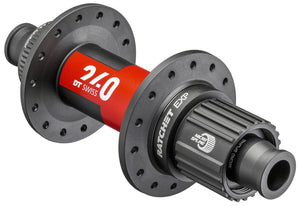 DT Swiss Hubs DT Swiss 240 EXP Rear Hub - 12 x 148mm Center-Lock Micro Spline BLK/Red 28H 36pt