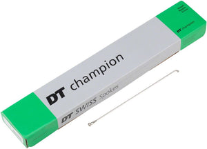 DT Swiss Spokes DT Swiss Champion Spoke: 2.0mm 242mm J-bend Silver Box of 100