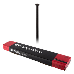 Dt swiss Spokes Dt swiss Competition Straight Pull Straight Pull 2.0/1.8/2.0 296mm Box of 100 Black No