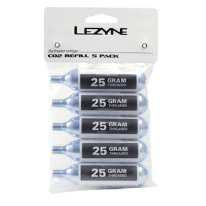 Lezyne CO2 Inflators/Cartridges 25G Lezyne CO2 Cartridges - 5 Count