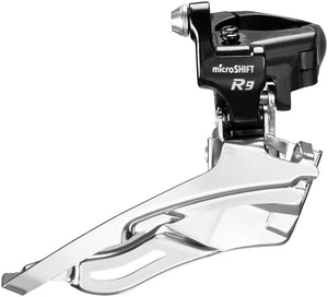 microSHIFT Front Derailleurs and Parts microSHIFT R9-B Triple Front Derailleur - 9-Speed Triple For 50/39/30 RIngs Band Clamp Shimano Road Compatible