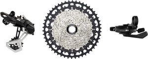 microSHIFT Group Kits microSHIFT Advent MX 1x11-Speed Groupset - MX Trail Shifter MX Pro Rear Derailleur Aluminum Cage Clutch 11-50t Cassette For XD Driver