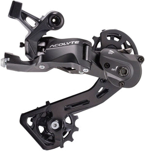 microSHIFT Rear Derailleurs microSHIFT Acolyte SpringLock Rear Derailleur - 8 Speed Medium Cage BLK SpringLock Chain Retention