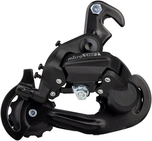 microSHIFT Rear Derailleurs microSHIFT M21 Rear Derailleur - 67 Speed Short Cage Dropout Claw Hanger BLK