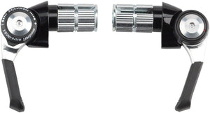 microSHIFT Shifters microSHIFT Bar End Shifter Set 8-Speed Road Double/Triple Shimano Compatible BLK