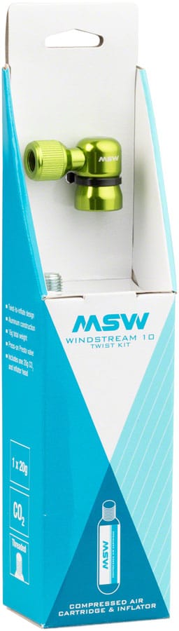 MSW CO2 Inflators/Cartridges 1 X 20G MSW Windstream Twist CO2 Inflator w/ Cartridge