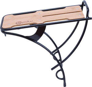 Portland Design Works Rear Rack Portland Design Works Loading Dock Rear Rack: Alloy with Bamboo Deck