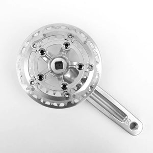 Rivendell Crankset Rivendell Silver Crankset low/low double steel 34x24 with guard
