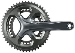 Shimano Cranksets and Arms 165Mm / 48/34T Shimano Tiagra FC-4700 Crankset - 10-Speed 110 Asymmetric BCD Hollowtech II Spindle Interface, Gray