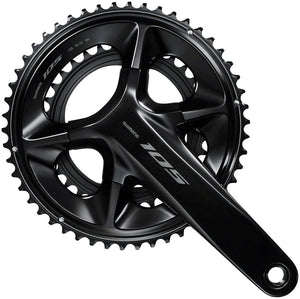 Shimano Cranksets and Arms 175Mm / 50/34T Shimano 105 FC-R7100 Crankset - 12-Speed, 110 Asymmetric BCD Hollowtech II Spindle Interface, Black