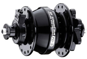 Shutter Precision Dynamo & Generator Light Shutter Precision PD-8 IS-Disc Front Q/R Hub 9x100mm 32h - Black