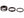 Spank Headset Spacers Black Spank Headset Spacer Kit - 3/6/12mm Set
