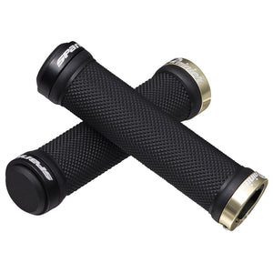 Spank Lock-On Grips Spank Spoon Locking Grips Rainier Beer LTD Black/Gold