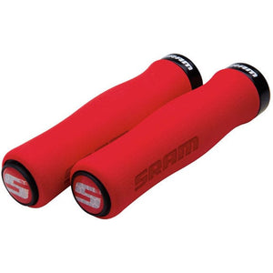 SRAM Lock-On Grips SRAM Locking MTB Contour Foam Grip Set Red/Black