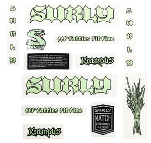 Surly Sticker/Decal Surly Krampus Frame Decal Set - Green