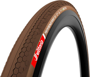 Vittoria Tires Vittoria Terreno Pro T10 Hardpack Tire - 700 x 35 Tubeless Folding BLK/Brown Eco Gravel Race
