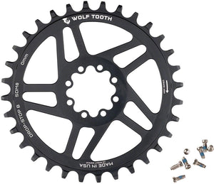 Wolf Tooth Chainrings Wolf Tooth Direct Mount Chainring - 36t SRAM Direct Mount Drop-Stop B For SRAM 8-Bolt Cranksets 0mm Offset BLK