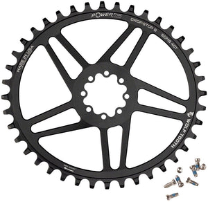 Wolf Tooth Chainrings Wolf Tooth Elliptical Direct Mount Chainring - 38t SRAM Direct Mount Drop-Stop B For SRAM 8-Bolt Cranksets 6mm Offset BLK