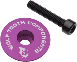 Wolf Tooth Headset Top Caps Ultraviolet Purple Wolf Tooth Ultralight Stem Cap