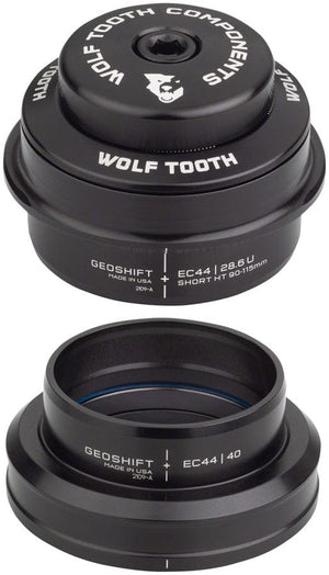 Wolf Tooth Headsets Wolf Tooth GeoShift Performance Angle Headset - 2 Deg Short EC44/EC44 Black