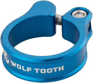 Wolf Tooth Seatpost Parts and Accessories Wolf Tooth Seatpost Clamp - 29.8mm Bolt-On Blue