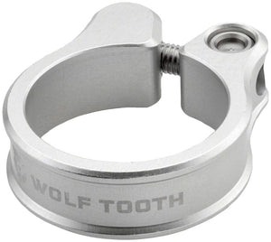 Wolf Tooth Seatpost Parts and Accessories Wolf Tooth Seatpost Clamp - 34.9mm Bolt-On Raw Silver