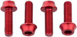 Wolf Tooth Water Bottle Cage Parts Red Wolf Tooth Water Bottle Cage Bolts - Set/4 Aluminum